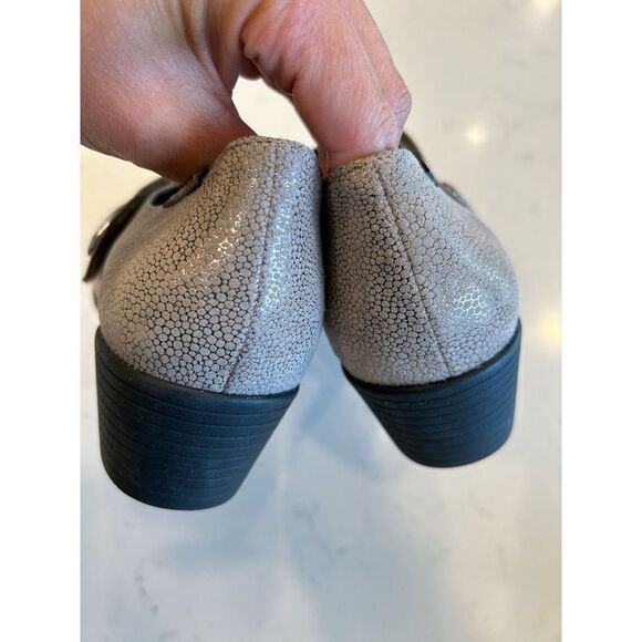 Mephisto Metallic taupe Heeled Mary Jane shoes size 7 comfort - Picture 5 of 9